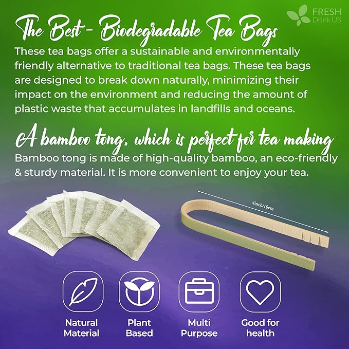 FreshDrinkUS, Premium Self Heal Leaves Tea | 75 Tea Bags | Premium Dried Self Heal Herb for Herbal Tea – Naturally Caffeine-Free, Clean & Convenient Tea Bags. Sugar-Free. Vegan