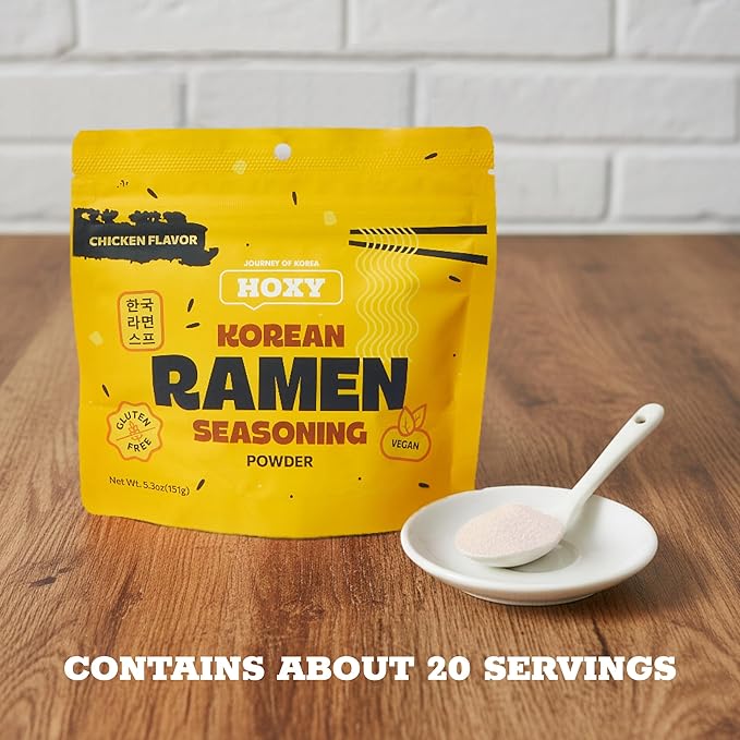 HOXY Journey of Korea "Korean Ramen Seasoning" | Gluten Free, Vegan | Finest Ramen Seasoning Powder | 5.3oz (CHICKEN, Pack of 1)