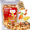 Dried Kimchi Ramen Toppings 6oz - 5 Ingredients Korean-Style Dehydrated Vegetable Mix, Vegan, No MSG, Preservative Free, Dried Vegetables for Instant Ramen Noodles, Soup (170g)