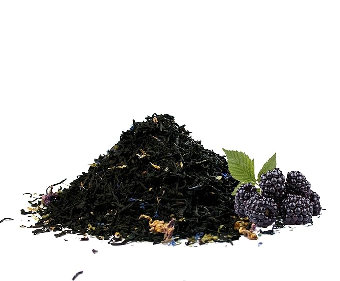 Organic Wild Blueberry Tea, Deliciously invigorating black tea with sweet blueberry flavour 4 oz in Tea Tin