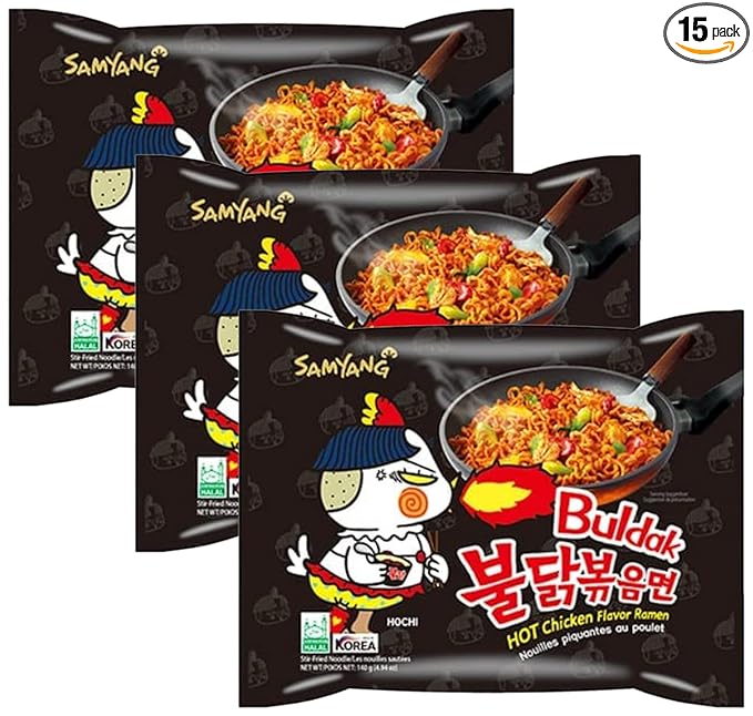 Samyang Ramen/Spicy Chicken Roasted Noodles, 4.93 Ounce (Pack of 15)