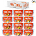 BIAS Apgu Red Chili Instant Noodles - Spicy Korean Ramen with Premium Toppings, Vegan, Air-Dried, Low Calorie (320 Cal) - 12 Pack