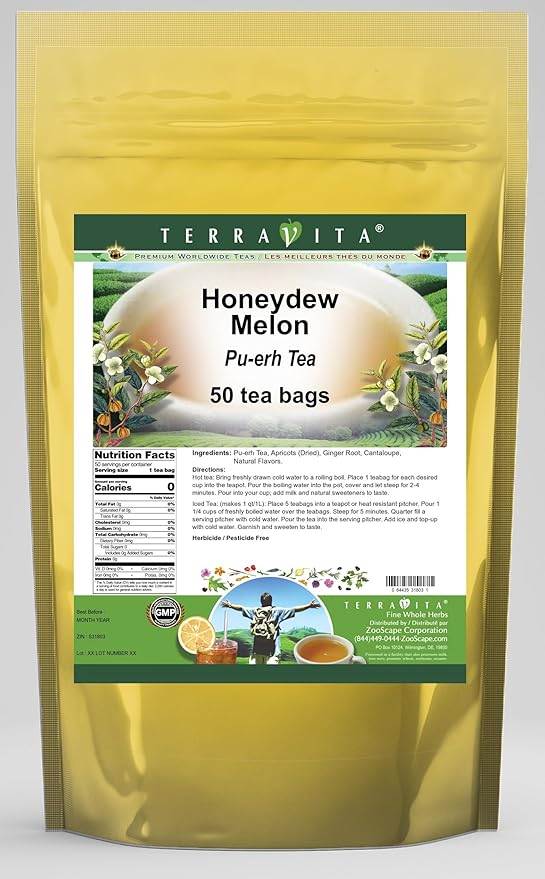 Honeydew Melon Pu-erh Tea (50 tea bags, ZIN: 531803)