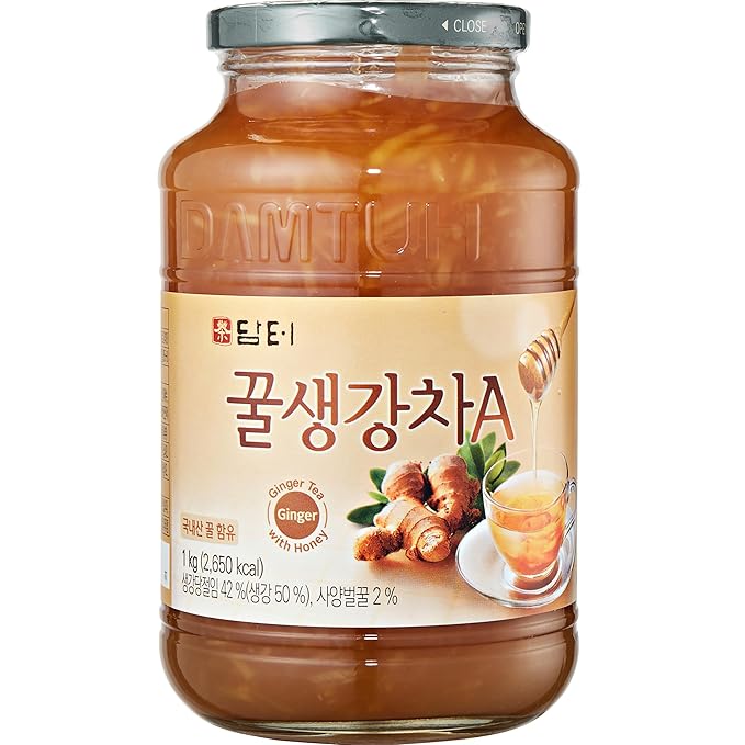 Damtuh Honey Citron Tea & Honey Ginger Tea Bundle Pack 1000g - 2.20lb x 2 Bottle