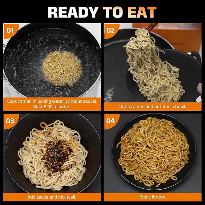 HealSpot High Protein Instant Ramen, 31g Plant Based Protein, Low Fat, Low Carb, Non GMO, Keto Friendly, Plant Based Dry Mixed Ramen, 6 Packs of Hot Pot Flavor | 50% Protein, Keto Friendly, Vegen Friendly, Healthy Quick Meal