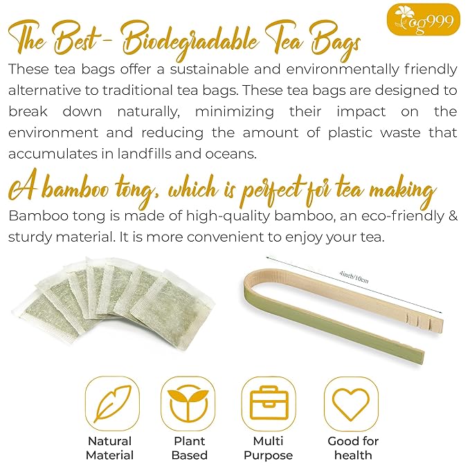 TOG999, 60 Bags Premium Turmeric Ginger Cinnamon Tea, Improve Digestion, Support Brain, Weight, Skin and Sleep, Eco-Conscious Tea Bags and Premium Natural Ingredients. Turmeric Ginger Herbal Tea. No Sugar, No Caffeine, No Gluten, Vegan.
