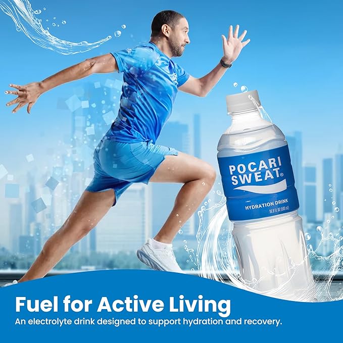 Pocari Sweat PET Bottles - The Water and Electrolytes that Your Body Needs, Japans Favorite Hydration Drink, Now in the USA, Clear, 500 ml, 12 Pack