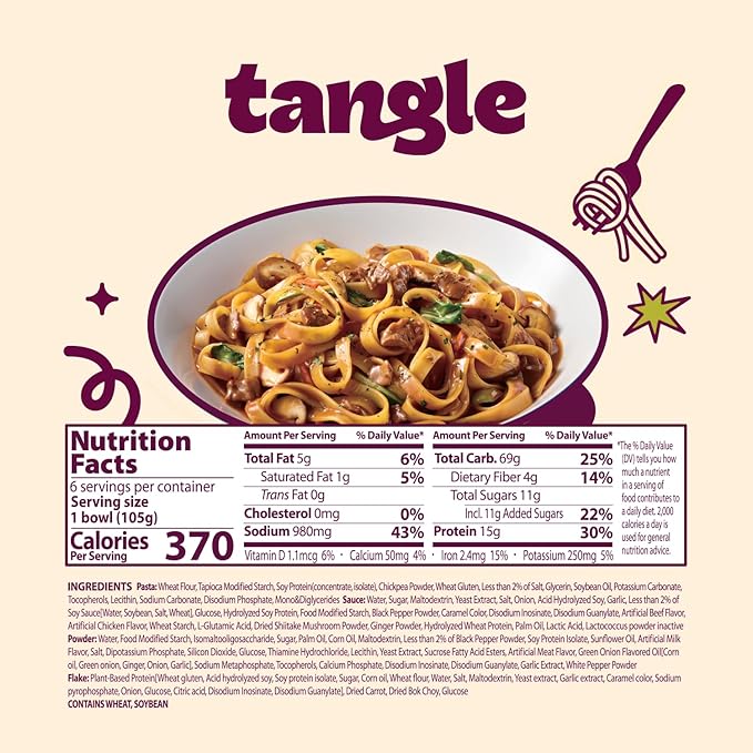 Samyang Tangle Bulgogi Alfredo Pasta Bowl | Futtuccine Pasta | Mukbang | 15g of Protein | 4g of Fiber | Chick Pea based | Easy Prep | Convenient | 6 Bowls