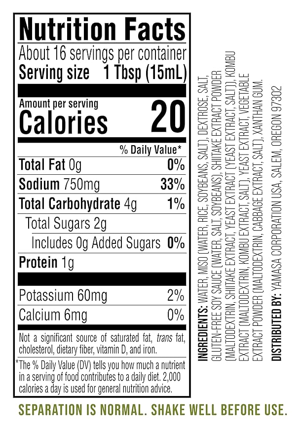 Yamasa, White Miso Soup Concentrate, Japanese Tradition, Non-GMO, No Fish or added MSG, Serves 16 Bowls, 8fl oz