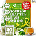 40 Premium Soursop Graviola Leaf Tea Bags, 100% Natural and Pure from Soursop Leaves, Handmade, Made With Natural Materials-Corn Fiber Tea Bag, Sugar/Caffeine/Gluten Free, Hoja Guanabana Tea