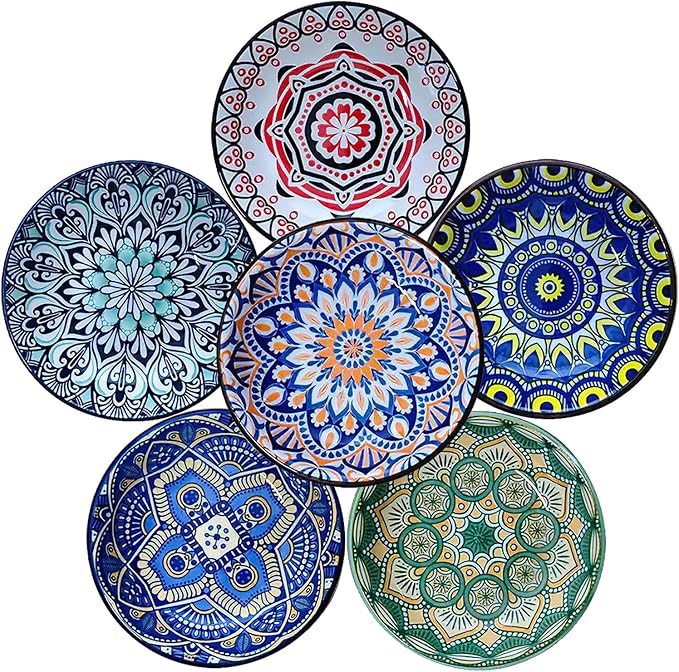 6PCS Sauce Dish, Ceramic Dipping Bowls,Small Bowl,Soy Sauce Dish Dipping Sauce Bowl,Sauce Plates Dip Bowls for Condiments Sushi Dishes Soy Sauces Ketchup Snack Side Dishes - Set of 6