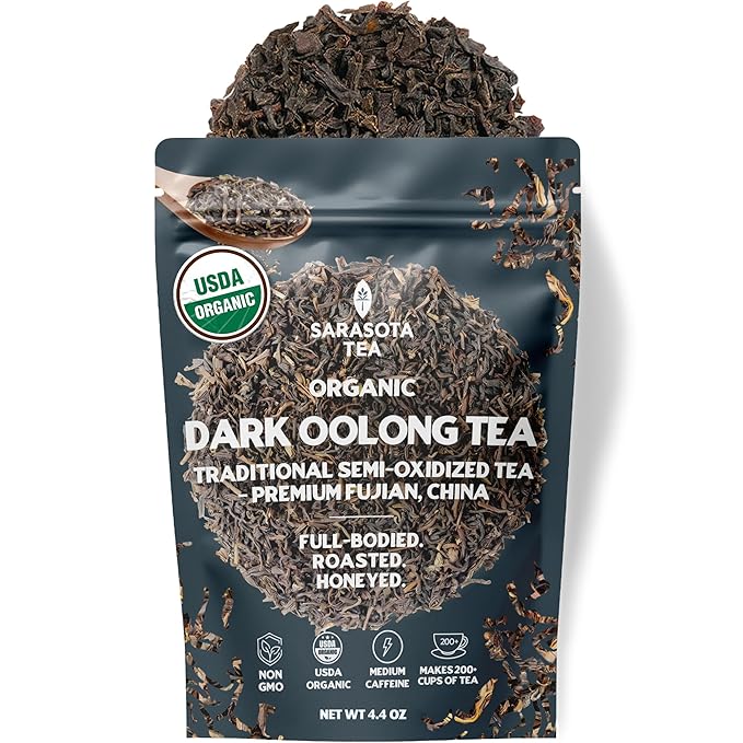 Oolong Tea Loose Leaf 4.4 oz – Premium Chinese Oolong Tea Leaves – Smooth Floral Toasted Flavor – Bulk Loose Leaf – Naturally Caffeinated