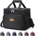 Lifewit Large Lunch Bag, Insulated Lunch Box, Soft Cooler Cooling Tote for Adult Men Women, Black 24-Can (15L)