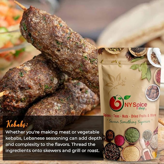NY Spice Shop Lebanese Seasoning Blend - 6 Ounce Lebanese Spices Seasoning For Cooking and Culinary - Fine Herb Mix for Flatbreads Grilled Foods, Salads and Savory Recipes