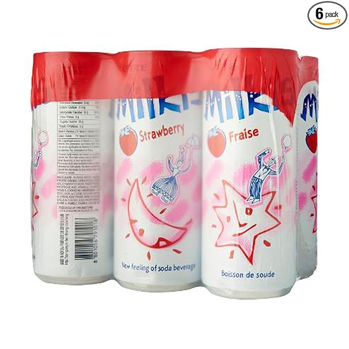 LOTTE Milkis Strawberry Soda Beverage, 8.5 Fluid Ounce (Pack of 6)