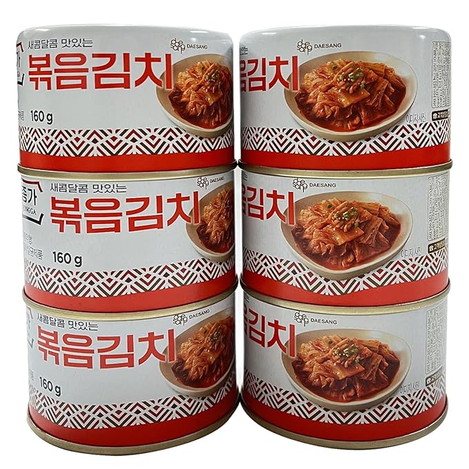 [JONGGA] Cabbage Fried Kimchi Can 5.64oz(160g) / Canned Kimchi / Korean Spicy Food (6)