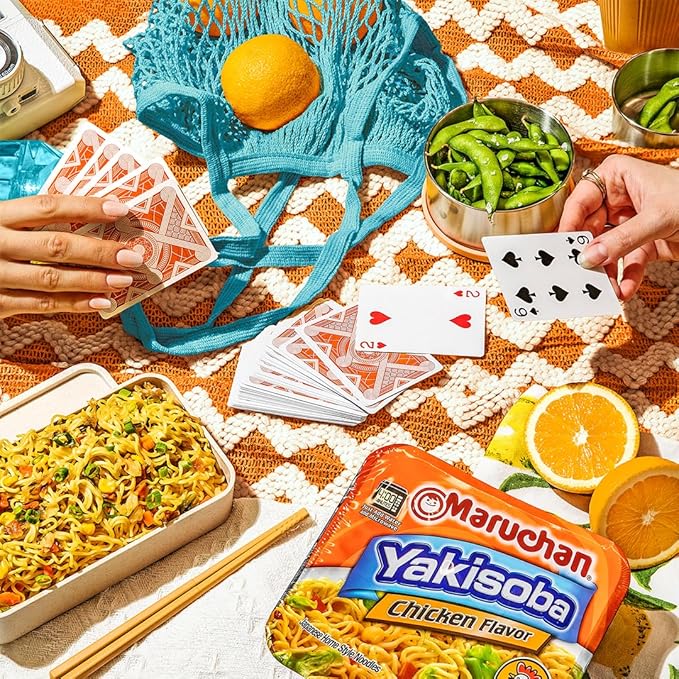 Maruchan Yakisoba, Chicken Flavor – Stir-Fried Japanese Instant Ramen Noodles, High Protein Microwavable Meal – 4 Oz. (8 Pack)