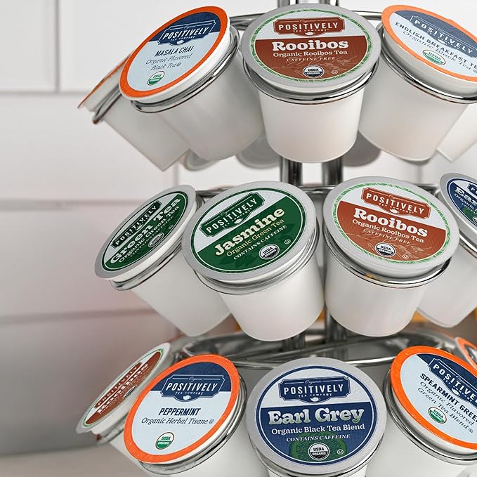 Organic Positively Tea Company, Discovery Variety Pack, K-Cup Compatible, 96 Pods