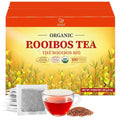 Soeos Organic Rooibos Tea, 100 Count (Pack of 1), Naturally Sweet Herbal Tea, Caffeine Free, USDA Organic, Red Rooibos Tea Bags, Farmed in South Africa 9oz (250g)