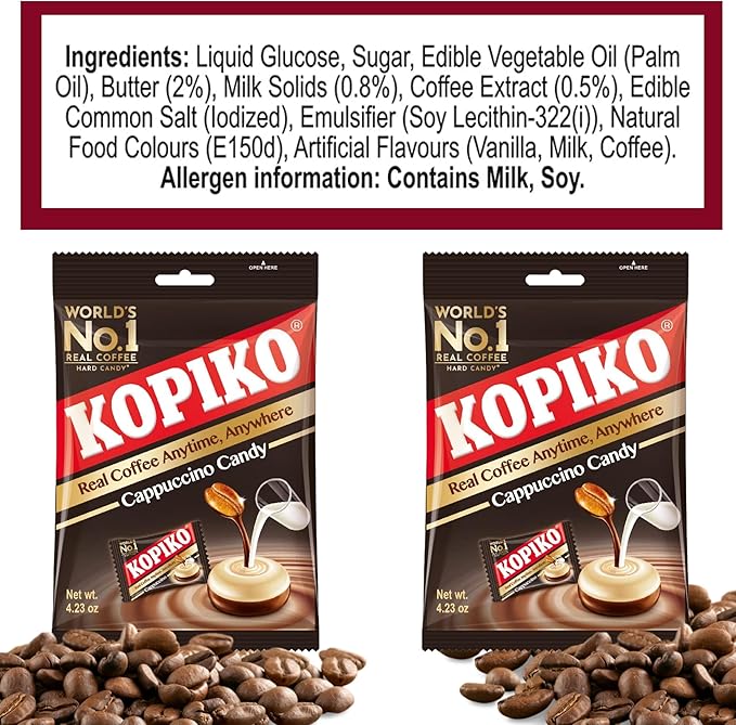 2 Packs Kopiko Cappuccino Candy 4.23 Oz