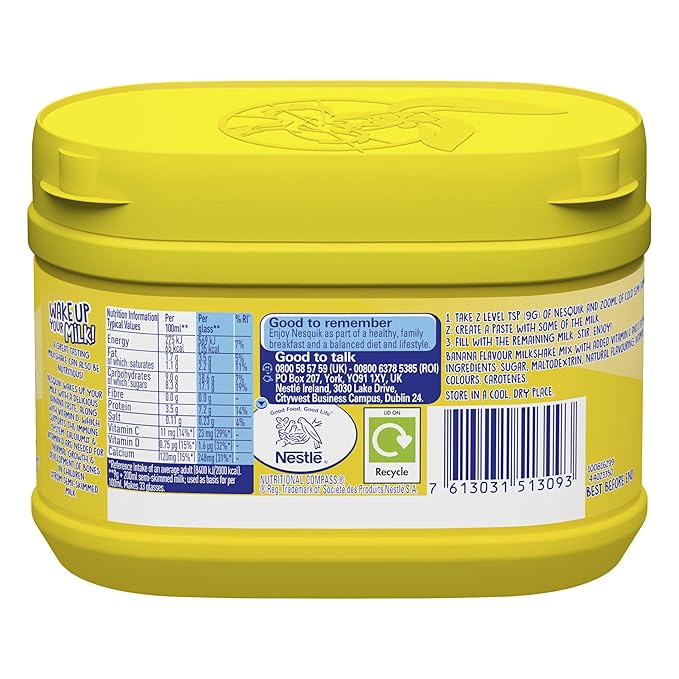Nesquik Banana Flavour Milkshake Powder 300 g (Pack of 5)