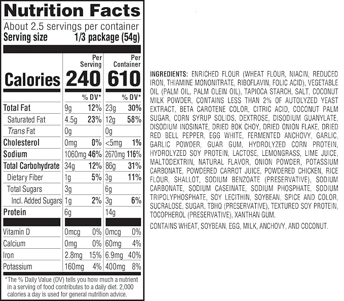 Top Ramen Hot Pot Fusions Thai Coconut Curry Chicken, 4.8 Ounce (Pack of 6)