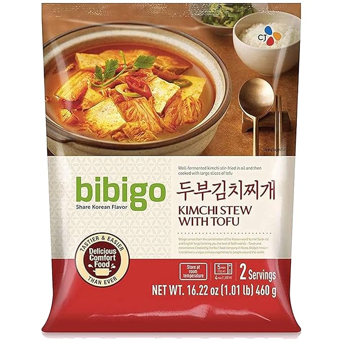 Bibigo Traditional Korean Kimchi Stew with Tofu - Pack of 1 x 16.02oz - CJ 비비고 두부김치찌개