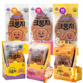 Korean Food Dessert Flat Croissant Snack Variety Pack (Original, Salt, Honey) | 30 Individually Wrapped Crispy Layered Pastry Chips (3 Boxes x 10 Packs), Pack of 30