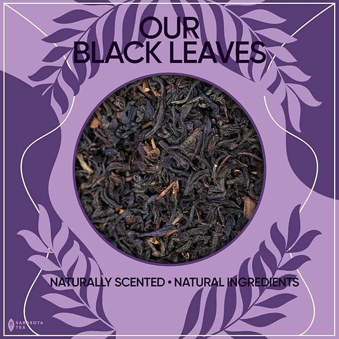 Organic Earl Grey Loose Leaf Tea by Sarasota Tea | Premium Black Tea with Natural Bergamot | Strong & Aromatic | 4.4 oz Bulk Bag | Hot or Iced | Non-GMO