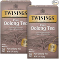 Twinings Pure Oolong Tea 2-Pack – Golden Caffeinated Tea, Individually Wrapped Tea Bags, 20 Count Each