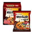 Nongshim Neoguri Spicy Seafood Stir Fry Ramyun Noodles, Seafood Flavored Korean Instant Noodles, Thick Noodles, Intense Chili Kick, 4.83 oz (Pack of 4)