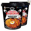 KINIKORA Premium Instant Rabokki Cup - Swicy Flavor, 2 Cups, Korean Ramen & Tteokbokki, Quick and Easy Street Food
