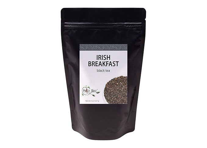 Irish Breakfast Tea, Loose Leaf Black Tea, Caffeine, Hot & Iced Tea | 8oz Bulk Tea, 80-100 Cups - Premium Black Loose Leaf Tea Kenyan, Assam, 100% Pure Unflavored | The Spice Hut, First Sip of Tea