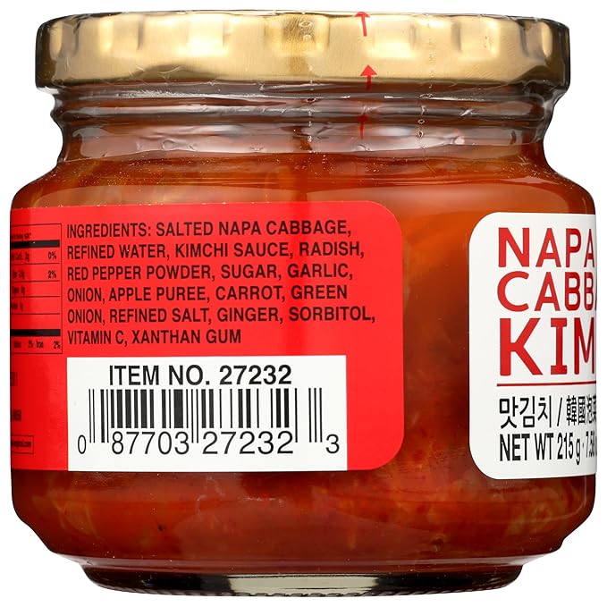 Korean Bottled Kimchi, Original Authentic Tasteful Bottle Napa Cabbage Kimchi, Vegan Gluten Free [No Preservatives] - 7.58 oz (1 Bottle)