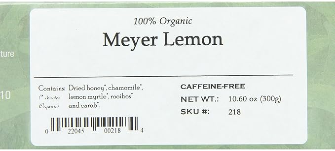 Davidson's Organics, Meyers Lemon, 100-count Unwrapped Tea Bags