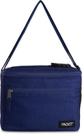 PackIt Freezable Essential Lunch Cooler, True Blue, Built with EcoFreeze Technology, Fully Freezable, Collapsible, Reusable, With Adjustable Crossbody Strap, Top Clip Handle, Designed for Fresh Office