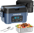 Hugmazing Cordless Electric Lunch Box for Adults, Men & Women – Rechargeable Self-Heating Food Warmer with 1.2L SS Container, Battery-Powered Heated Lunch Box, Perfect for Work and Travel Use