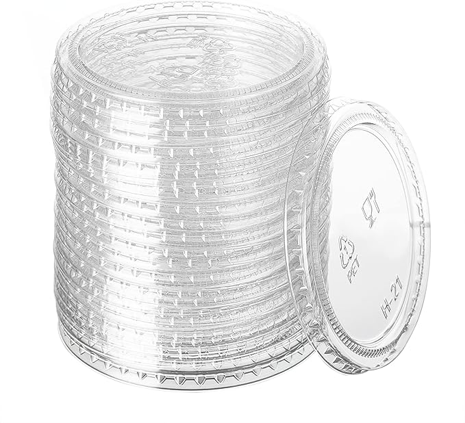 CIAO! Portion Cup Lids, Ultra Clear PET for 3.25, 4 and 5.5 oz Ciao! Portion Cups, 74mm Diameter, Designed and Fit For CIAO! Brand - 3.25, 4 and 5.5 oz Portion Cups Only (Case of 2,500)