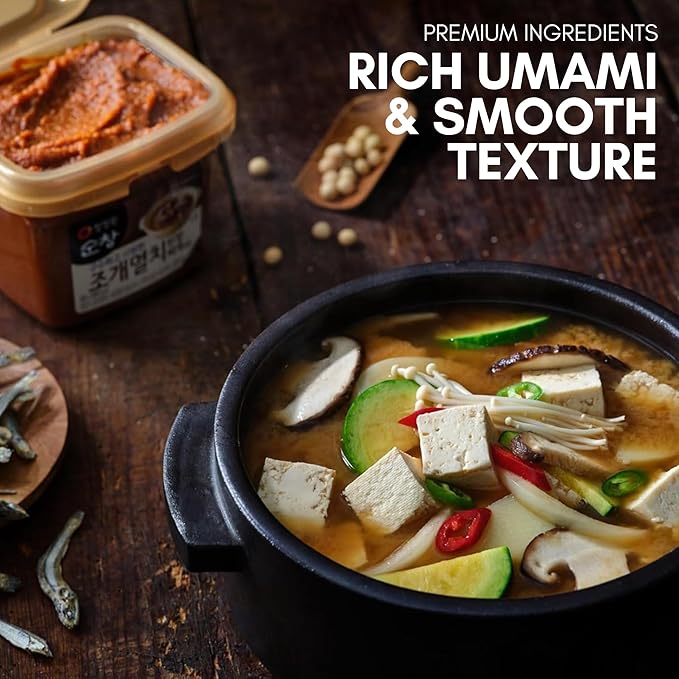 Doenjang - Premium Korean Soybean Miso Paste [Original, 1.1 lb (500g)] – Fermented Korean Miso-Style Bean Paste for Doenjang Jjigae, Stews, Soups, Marinades & Dipping Sauces – Rich Umami Korean Pantry Essential