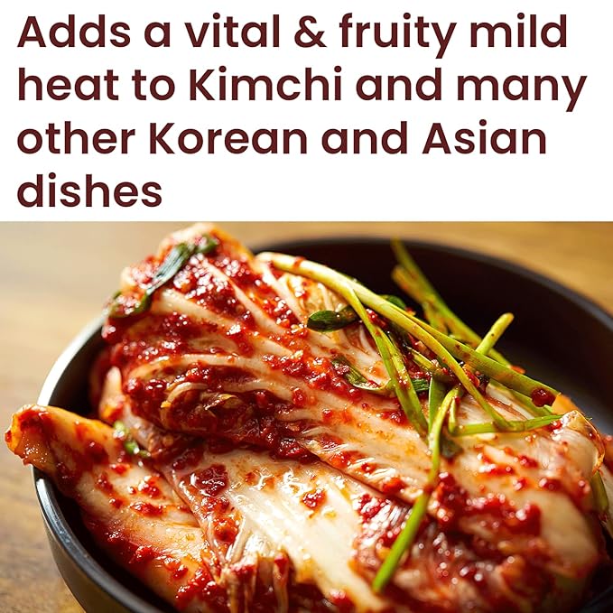 The Spice Way Gochugaru korean red pepper flakes - 8 oz – Premium Quality red pepper flakes & All-Natural Seasoning - Perfect Ingredient for Kimchi, Stir-Fries, Soups and More