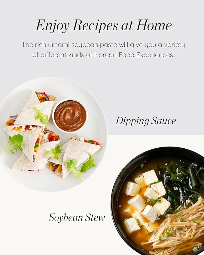 Sempio Doenjang: Traditional Korean Soybean Paste Vegan, Savory Sweet Cooking Base, Fermented Condiment for Soups, Jjigae, Marinades, Preservative Free (16.2 oz / 460g)