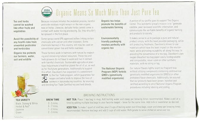 Davidson's Organics, Cinnamon Vanilla, 100-count Unwrapped Tea Bags
