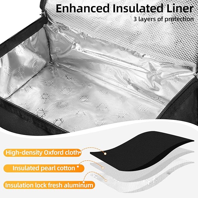 VZZNN 12 Pack Small Lunch Bags Bulk,Portable Soft Insulated Lunch Bag for Women Men,Mini Cooler Lunch Box with Handle for Work & School,Black