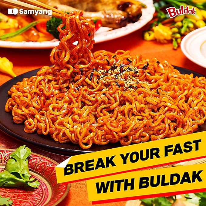 Samyang Buldak Korean Spicy Chicken Stir Fried Ramen Original Flavor Spicy Noodles Authentic Korean Ramyun 4.94 oz (Pack of 5)