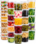 72 Sets (144-Piece) Disposable Food Storage Containers with Lids, BPA-Free, Leakproof, Microwave, Dishwasher and Freezer Safe, Perfect for Everything from Dips and Sauces to Fruits and Full Meals.