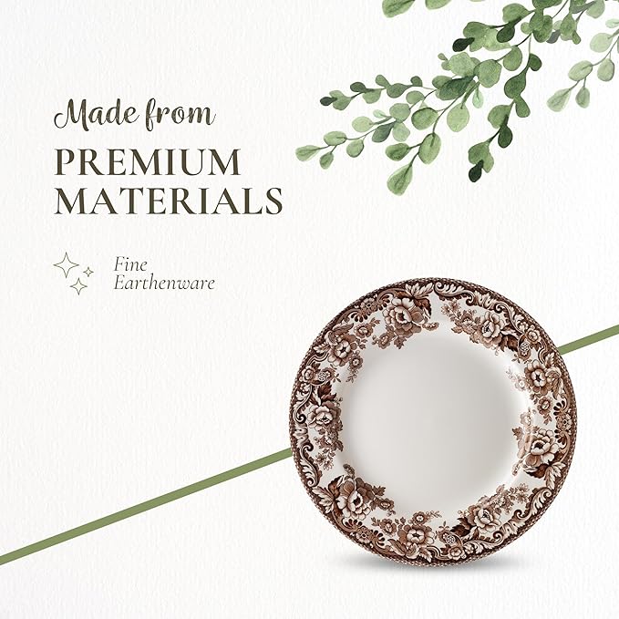 Spode Delamere Dinner Plate 10.5 Inch | Perfect for Thanksgiving and Other Special Occasions | Made in England from Fine Earthenware | Microwave and Dishwasher Safe