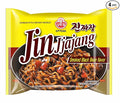 OTTOGI JIN Jjajang Korean Instant Noodles – Black Bean Sauce Ramen, Chewy Noodles, 4.76 oz (Pack of 4)