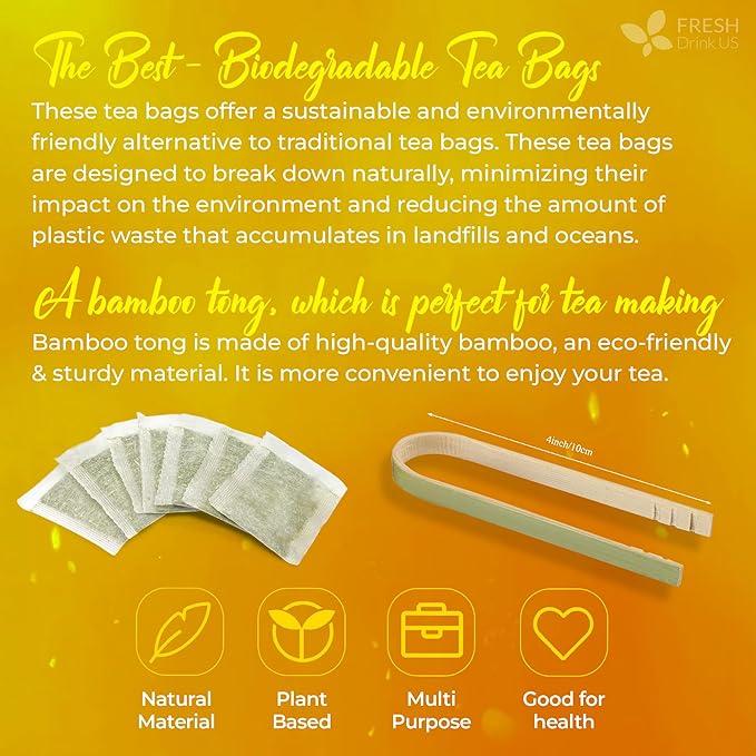 FreshDrinkUS, Premium 40 Tea Bags Loquat Leaf Tea | Eriobotrya japonica | Herbal Tea Bags | Naturally Dried Loquat Leaves | Caffeine-Free Botanical Tea. Sugar-Free. Caffeine-Free. Vegan