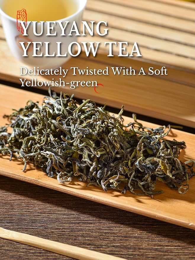 CO-OP 1950 YUEYEANG Yellow Tea Loose Leaf, 100g, YUEYANG Yellow Tea Loose Leaf with Ripe Chestnut & Corn Aroma, Smooth & Mellow, Rich in Antioxidants, No Additives, 20 Empty Teabags Included