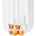 Leakproof BPA-Free 5.5oz Souffle Cups and Lids 500Pk. Stackable Portion Containers for Sampling, Salad Dressing Sauces, Jello Shots. Plastic Food Prep Supplies for Restaurant, Cafe, Catering, Deli.